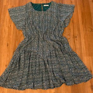 Womens Casual Plus Size Summer Boho Chiffon Print Midi Skater Dress - 18